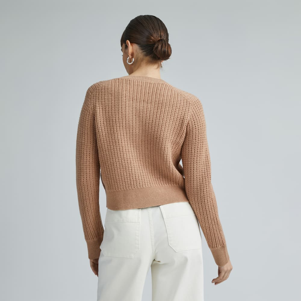 The Cropped Cotton-Merino Bomber |  Chestnut