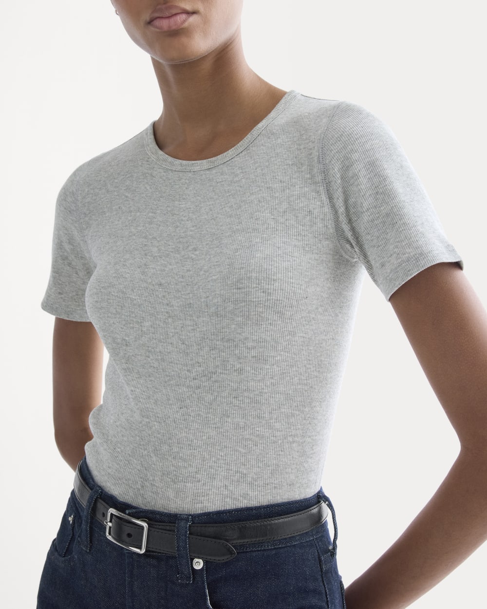 The Luxe Rib Crew | Classic Heather Grey