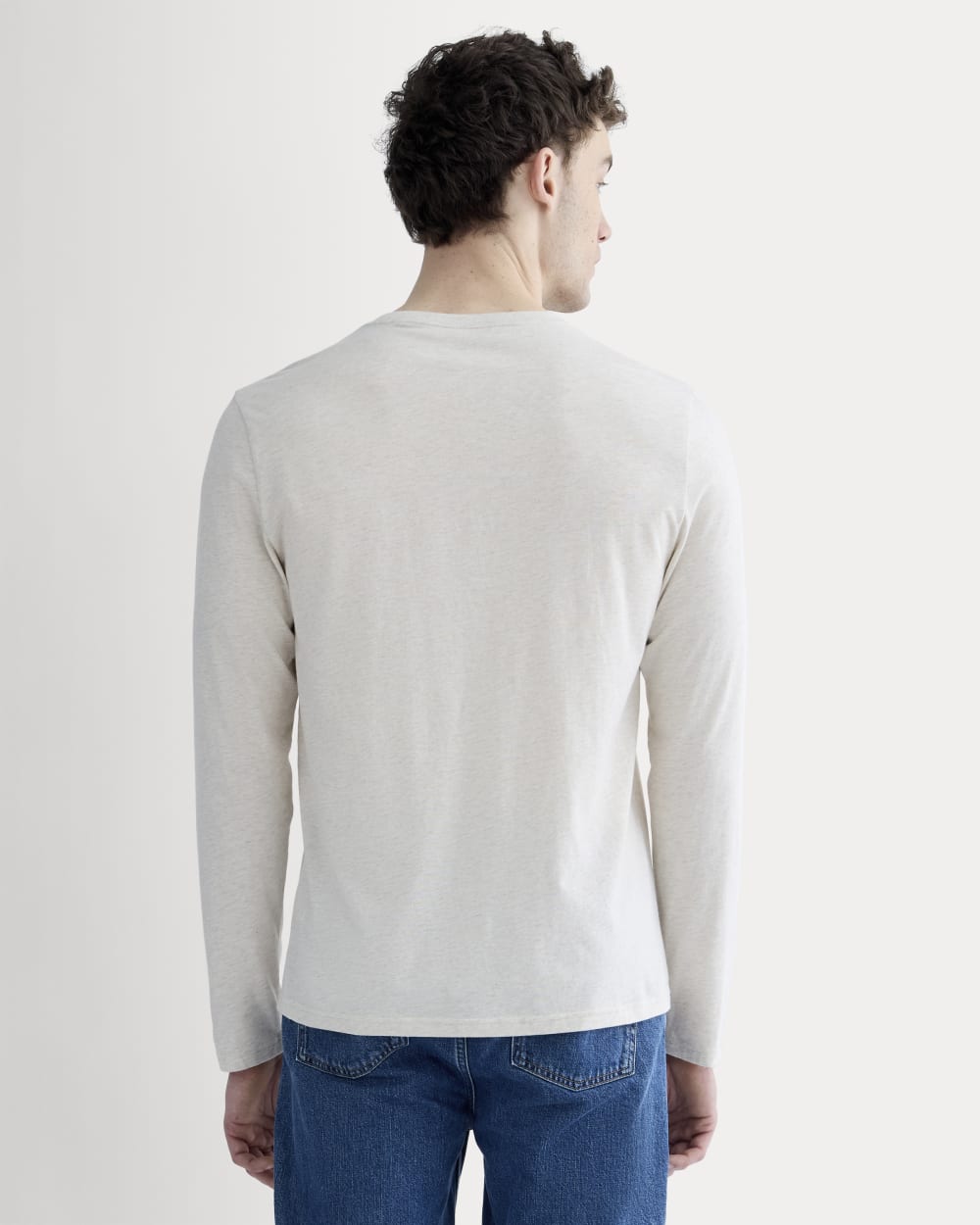 The Essential Organic Long-Sleeve Tee | Heathered Oat
