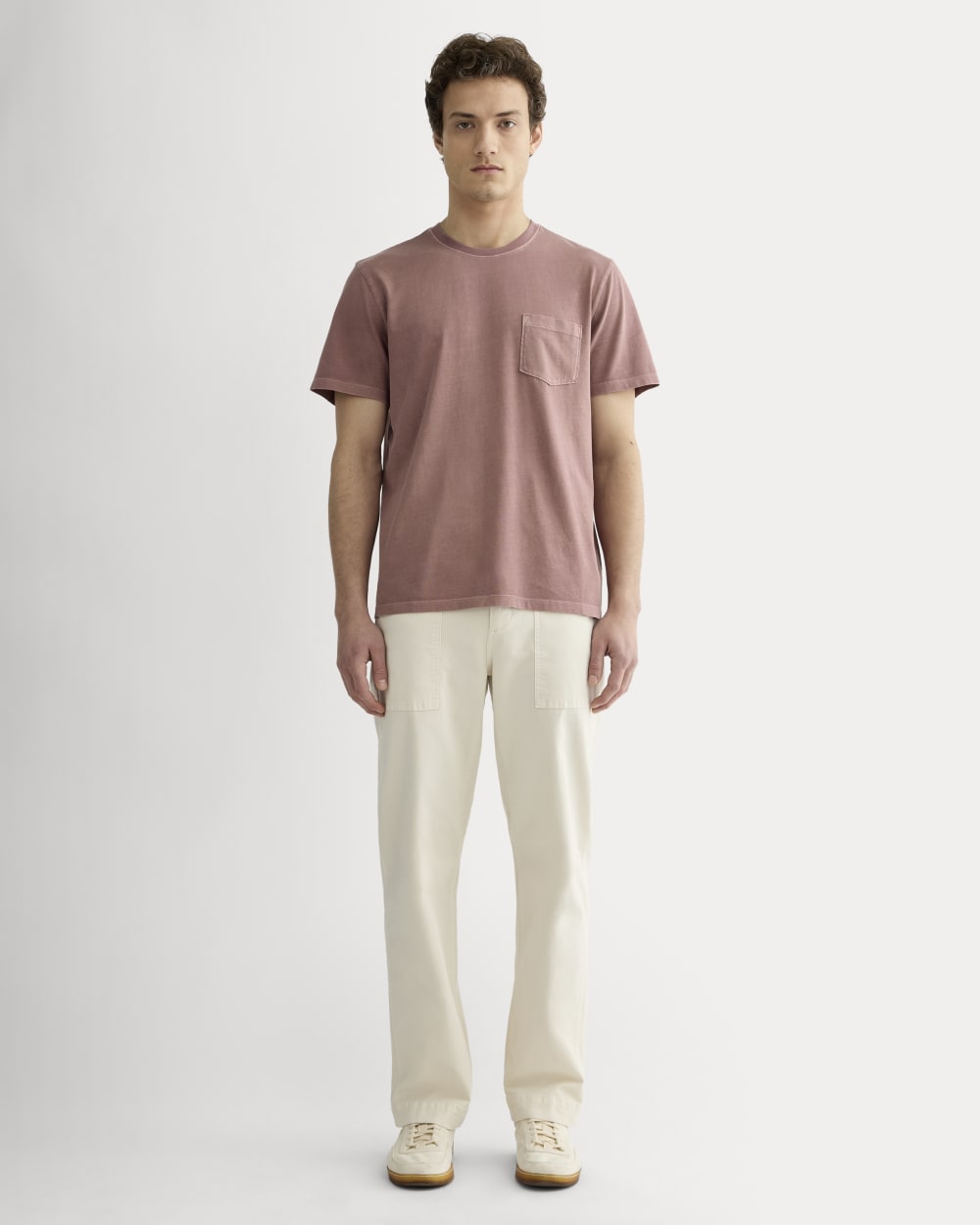 The Essential Organic Garment-Dyed Crew | Brown Garment Dye