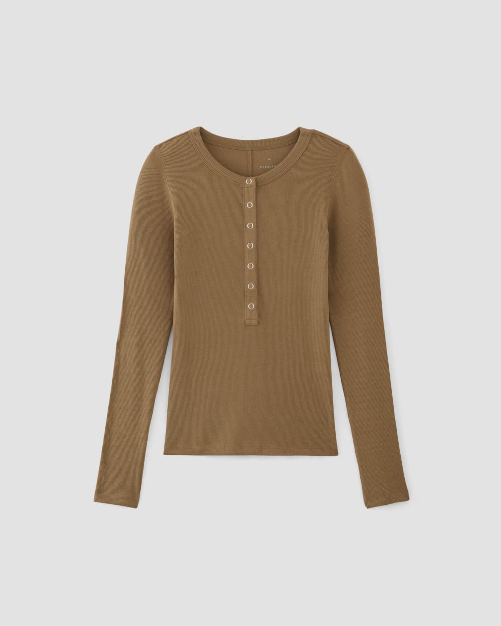 The Luxe Rib Henley | Toasted Coconut