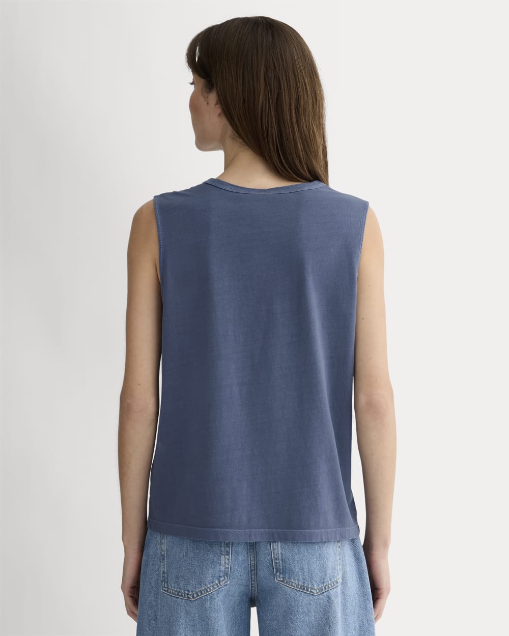 The Boyfriend Tank in Essential Cotton | Navy
