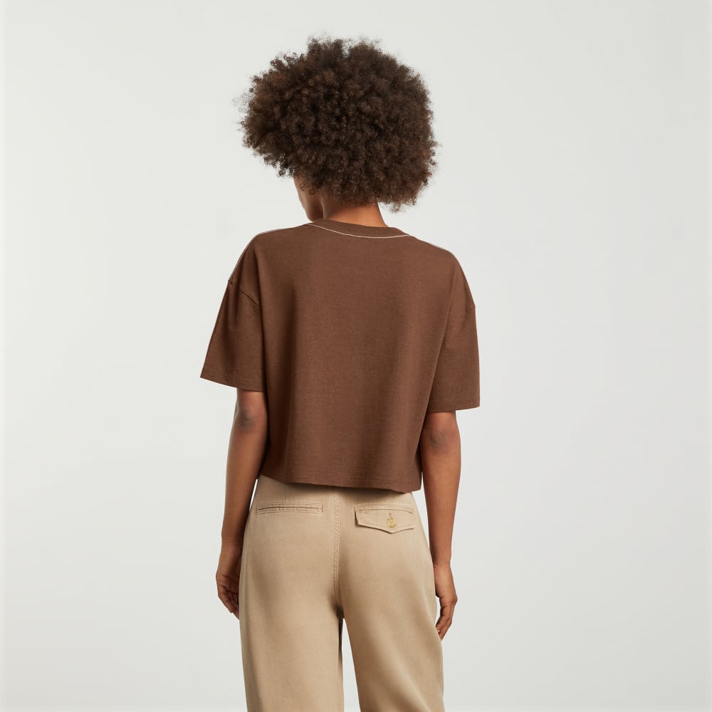 The Vintage Henley Hemp Tee | Espresso