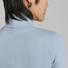 The Luxe Micro-Rib Turtleneck | Mist
