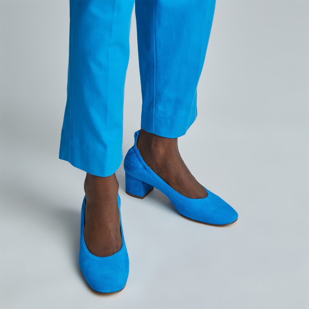 The Day Heel in Narrow Fit | Brilliant Blue Suede