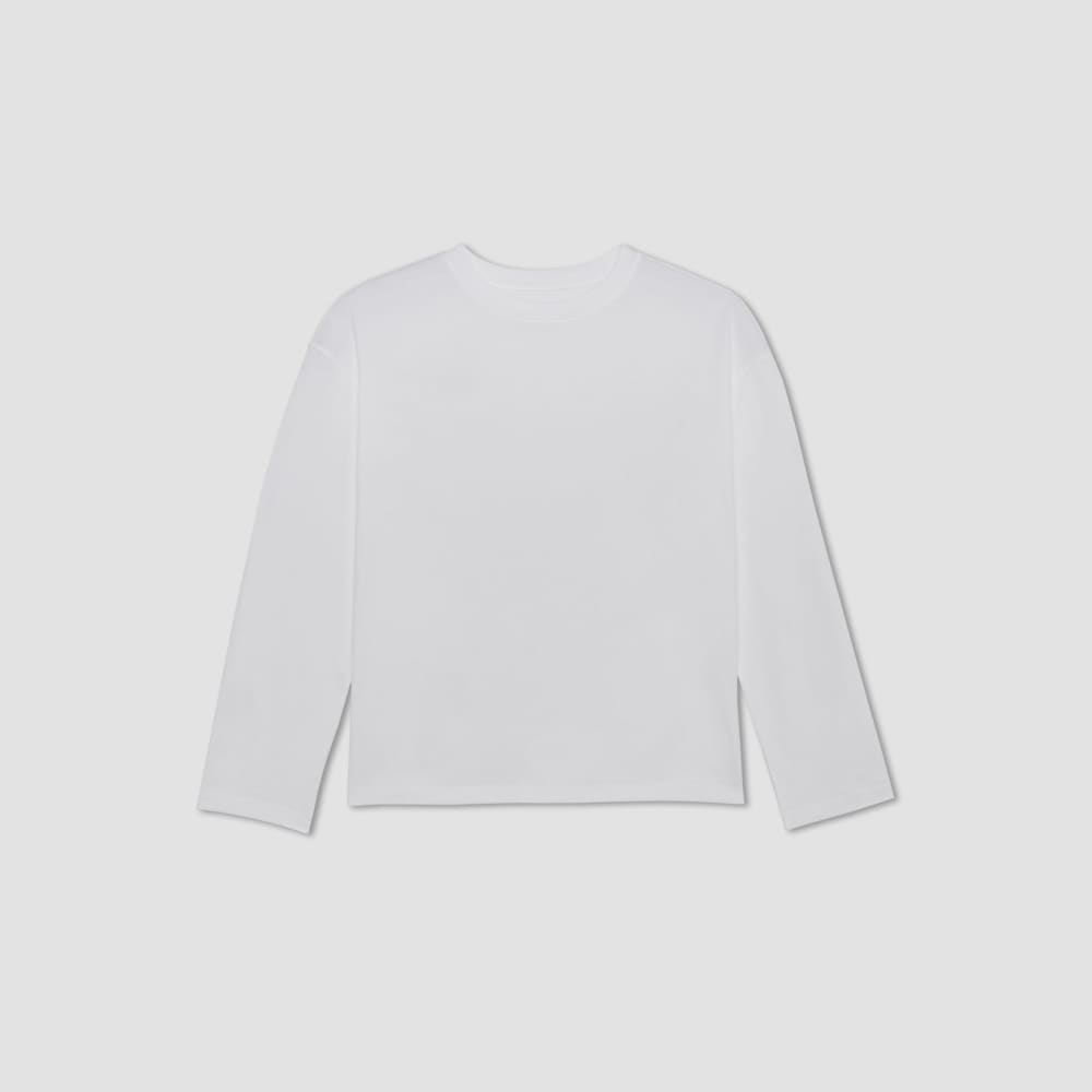 The Organic Cotton Relaxed Long Sleeve Tee | White