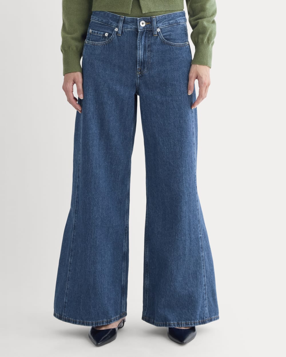 Paneled Ultra Wide-Leg Jean | Tungsten Blue Stone