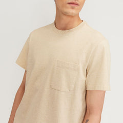 The Premium-Weight Pocket Tee | Uniform | Heathered Cashew