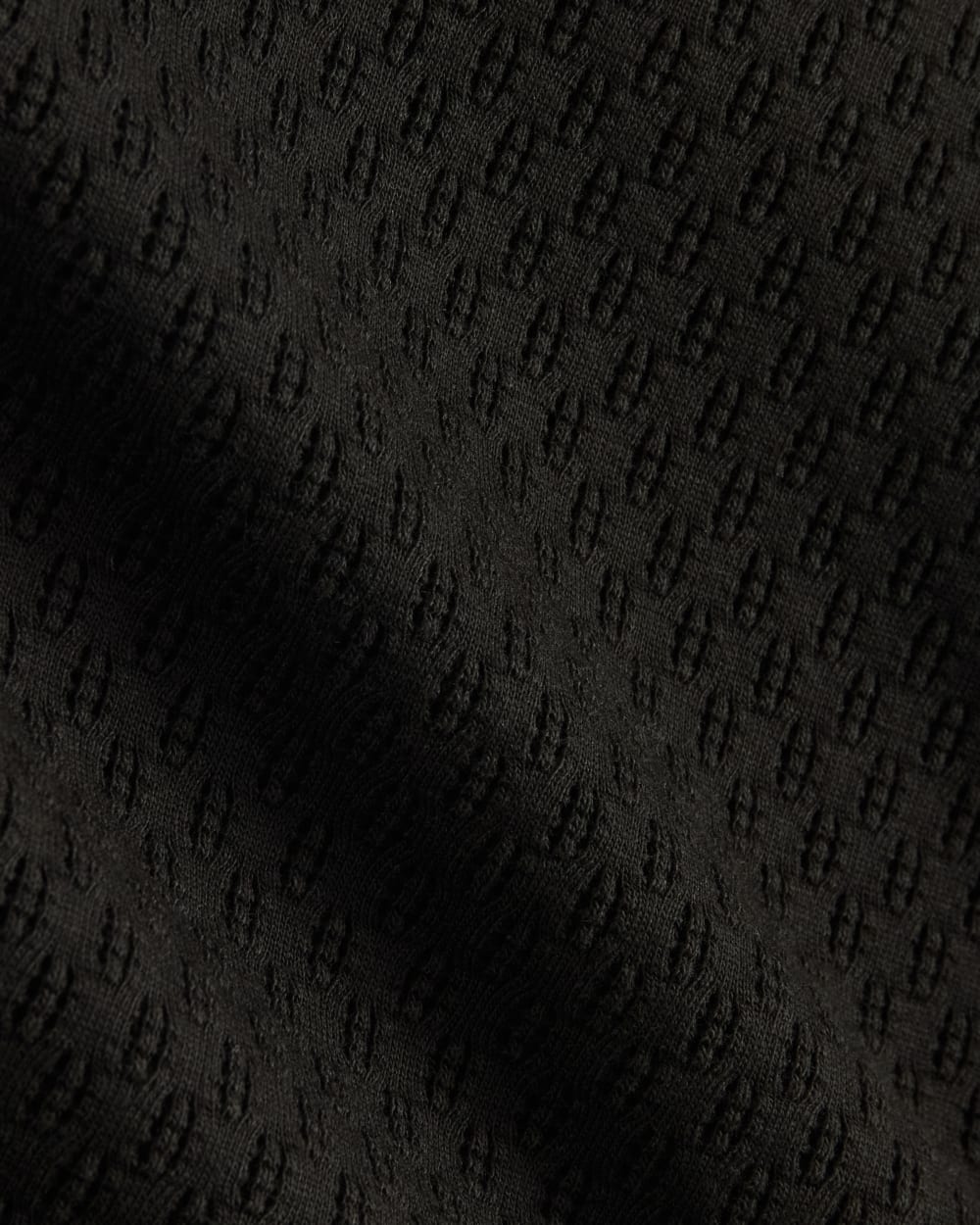 The Pointelle Short-Sleeve Tee | Black