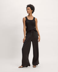 The Crochet Knit Tank | Black