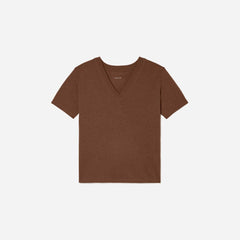 The Vintage V-Neck Hemp Tee | Espresso