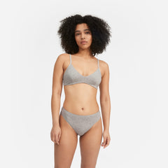 The Cotton Bralette |  Heathered Grey