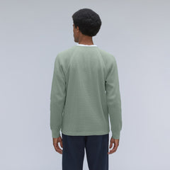 The Waffle Long-Sleeve Henley Tee | Lily Pad