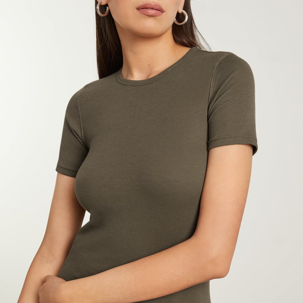 The Pima Micro-Rib Crew Tee | Beech