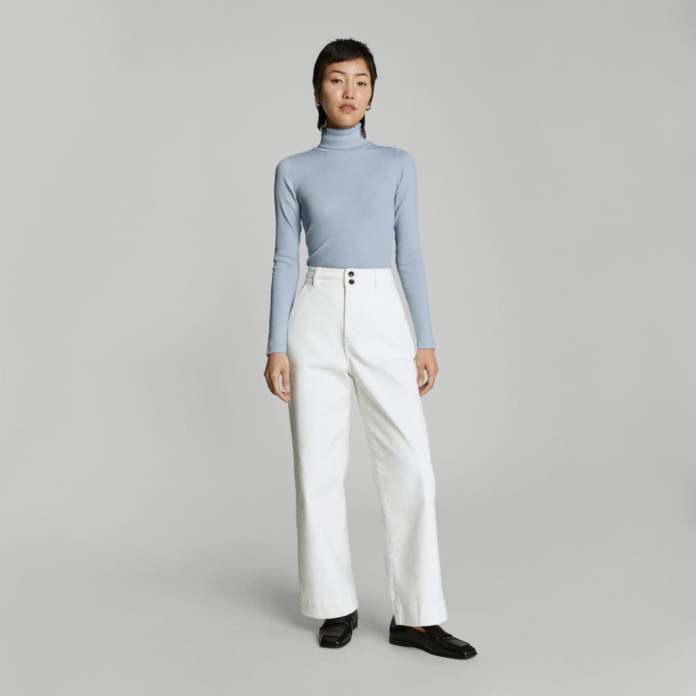 The Luxe Micro-Rib Turtleneck | Mist
