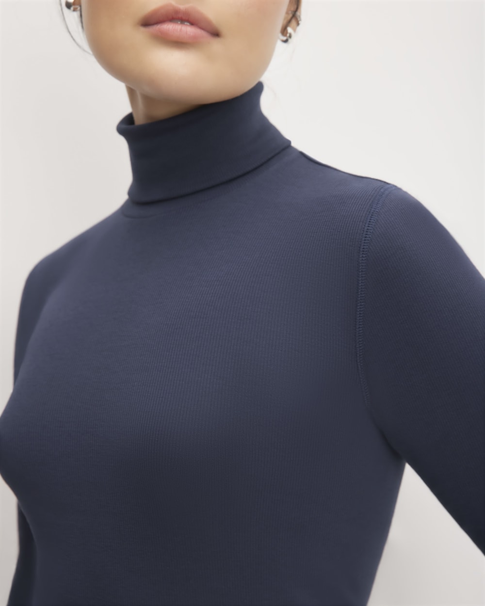 The Luxe Rib Turtleneck | Navy