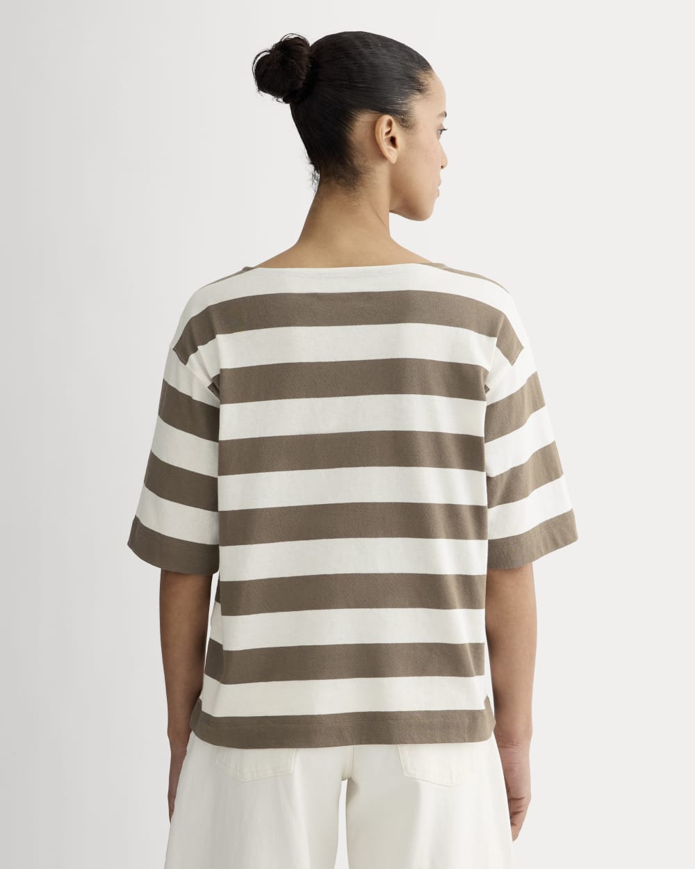 The Mariner Oversized Tee | Deep Taupe / Bone