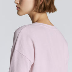 The Organic Cotton Waffle Henley | Light Lilac