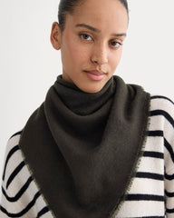 The Feather Cashmere Bandana | Black
