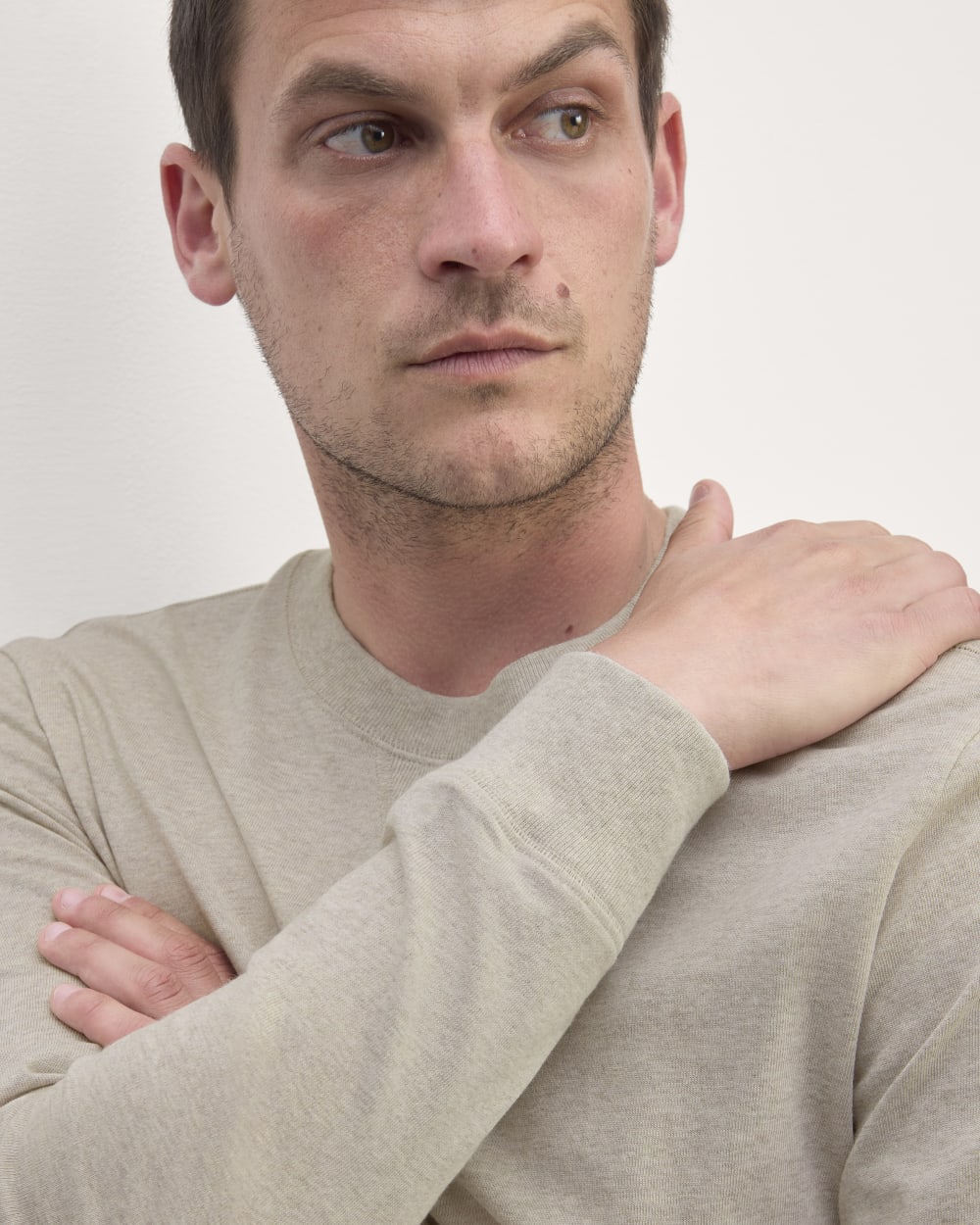 The Premium-Weight Relaxed Crew | Heathered Oatmeal