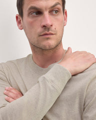 The Premium-Weight Relaxed Crew | Heathered Oatmeal