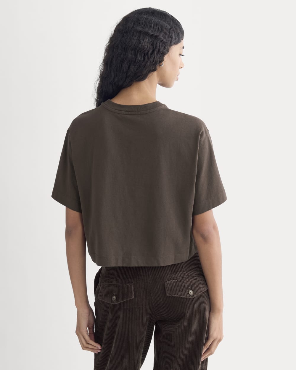 The Premium Weight Cropped Tee | Coffee Bean