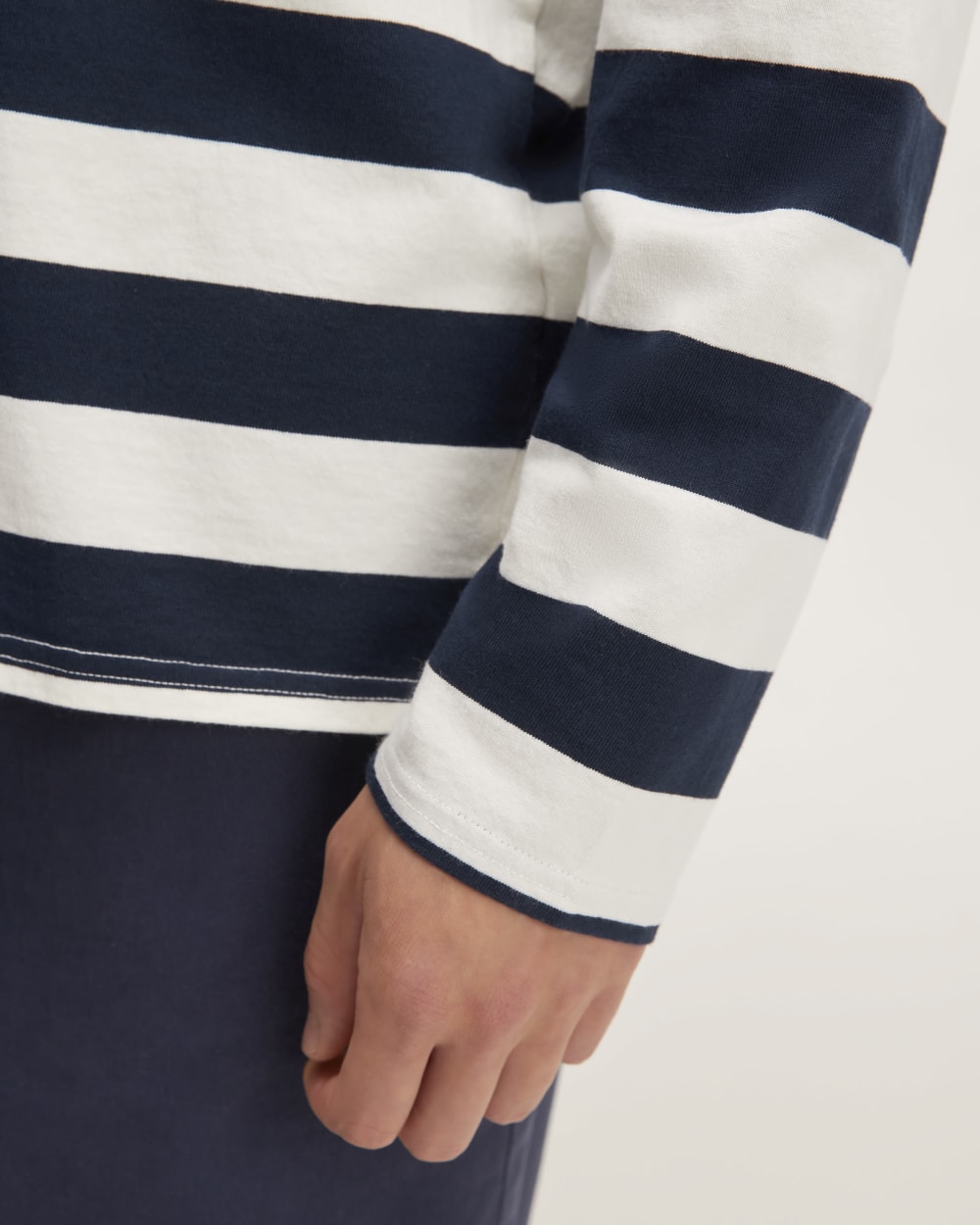 The Premium-Weight Rugby Shirt |  Navy / Bone