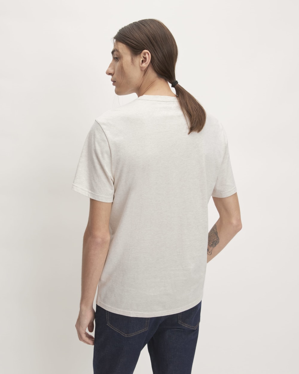 The Essential Organic V-Neck Tee | Heathered Oat