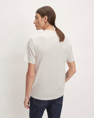 The Essential Organic V-Neck Tee | Heathered Oat