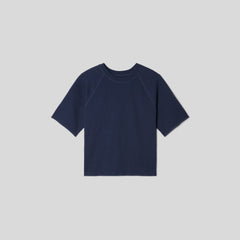The Organic Cotton Waffle Raglan Tee | Navy