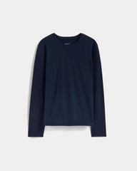 The Slim Long-Sleeve Crew in Essential Cotton | Navy