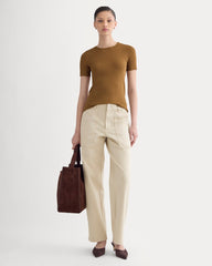 The Luxe Rib Crew | Toffee