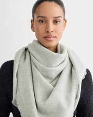 The Cashmere Feather Scarf | Heathered Grey