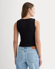 The Selfie Boatneck Tank | Black