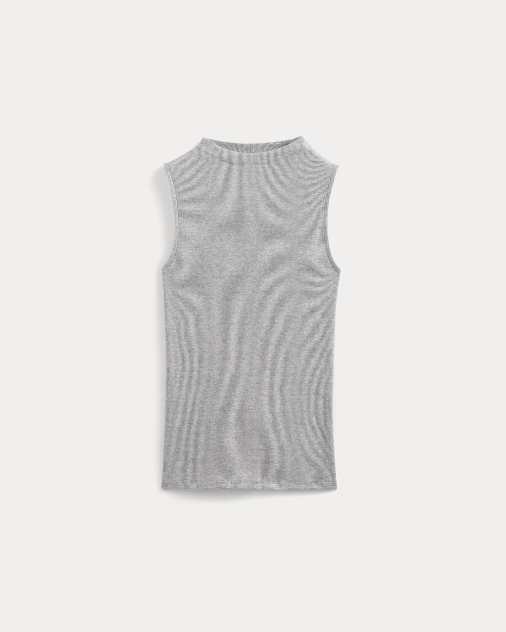 The Luxe Rib Funnel-Neck Tank | Classic Heather Grey