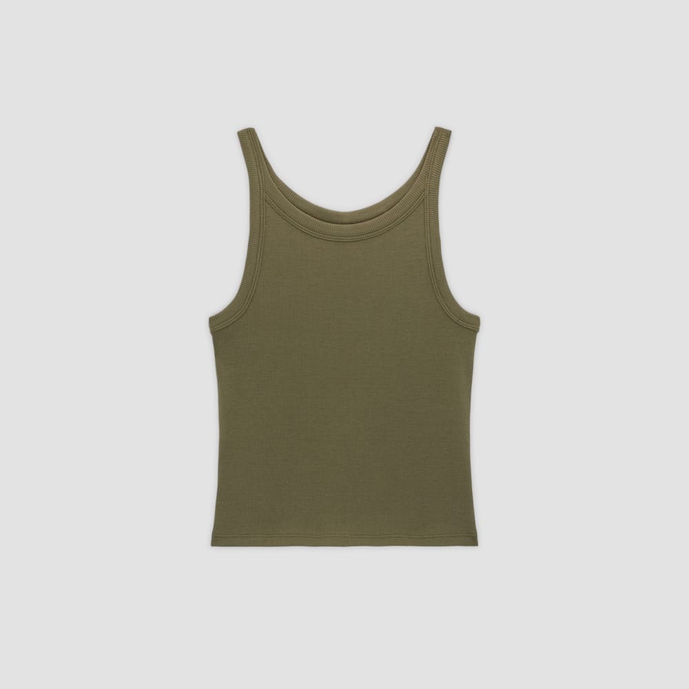 The Supima® Micro-Rib Cropped Tank | Kalamata