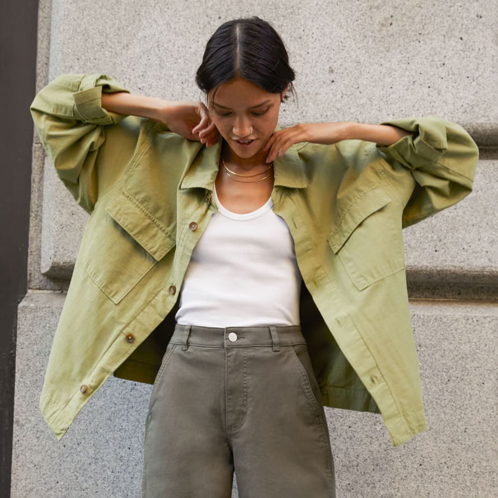 The Pima Micro-Rib U-neck Tank | White