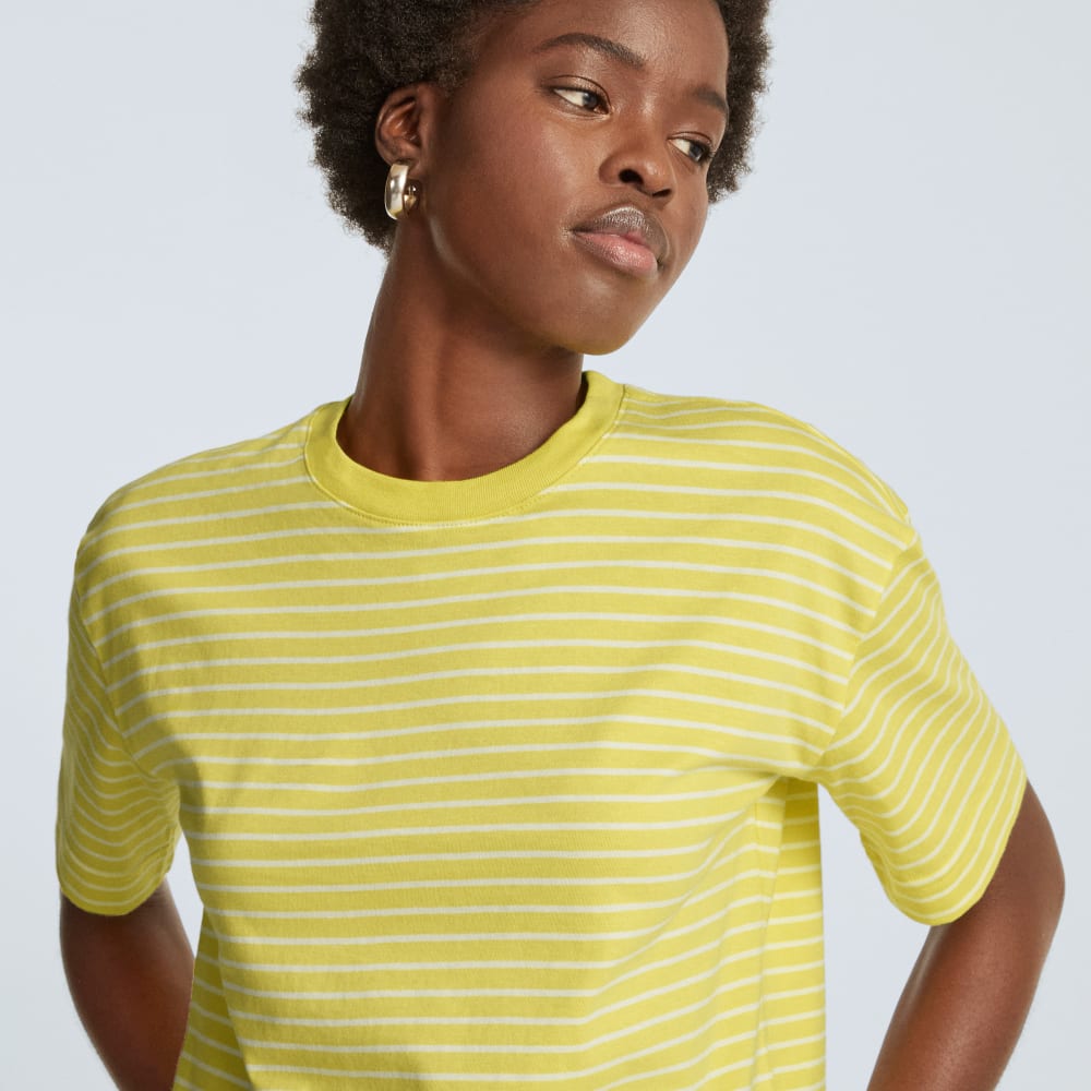 The Organic Cotton Cropped Tee | Acacia / Tan