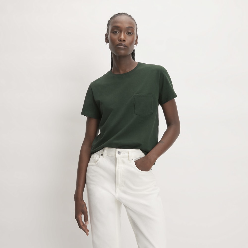 The Box-Cut Tee in Essential Cotton | Scarab | Pocket