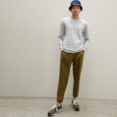 The Organic Cotton Long-Sleeve Pocket Tee |  Heathered Grey