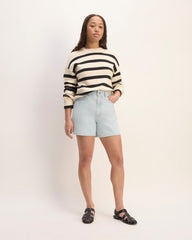 The A-Line Denim Short | Spring Blue