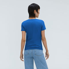 The Organic Cotton V-Neck | Lapis Blue