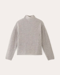 The Fisherman Turtleneck in Wool Cashmere | Light Heather Grey