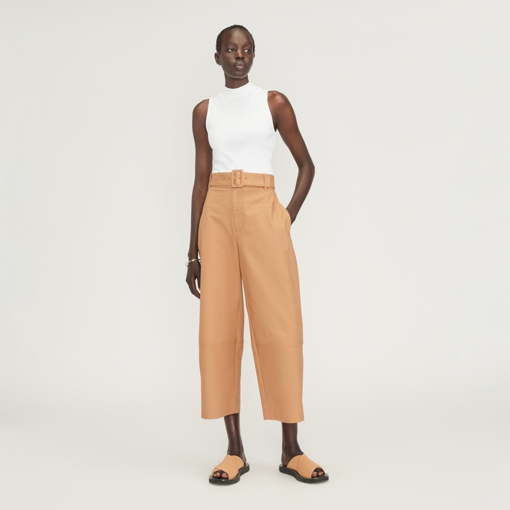 The Ribbed Mockneck Tank | White