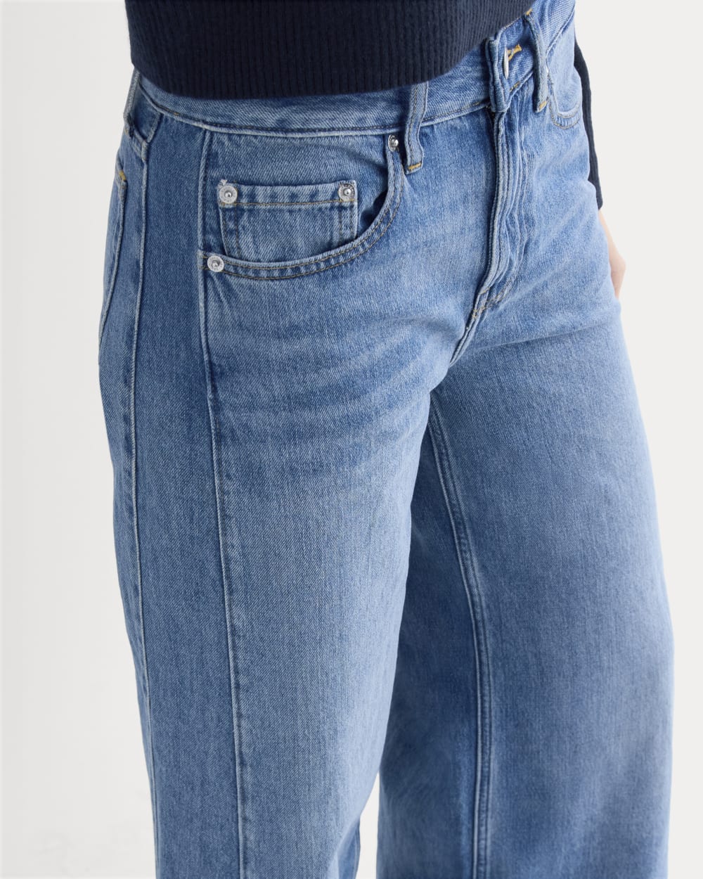 Paneled Wide-Leg Jean | Tungsten Scratch