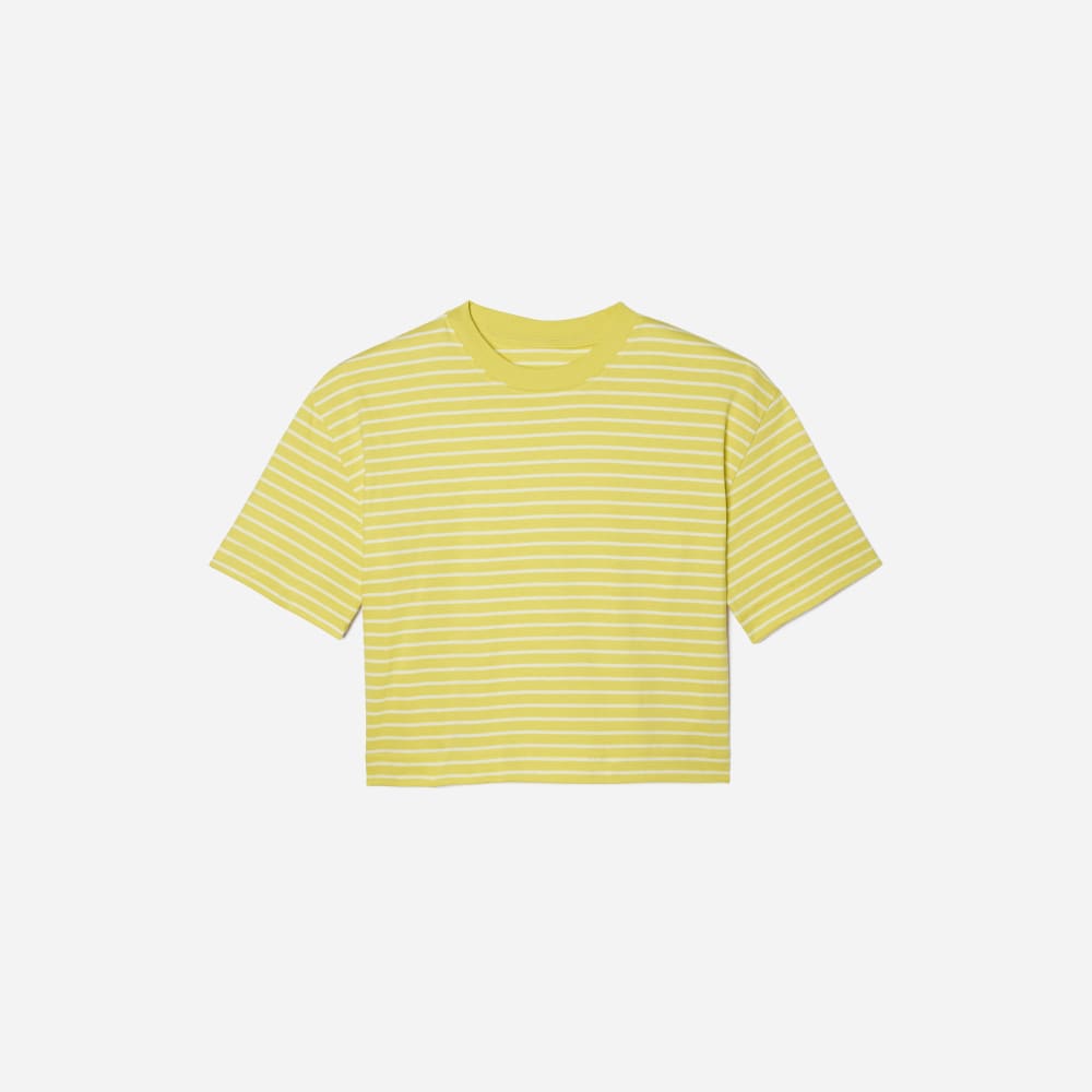 The Organic Cotton Cropped Tee | Acacia / Tan