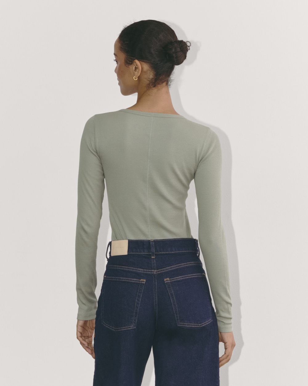 The Luxe Rib Long-Sleeve Crew | Sage Green