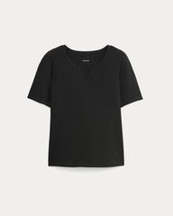 The Shimmy V-Neck Top | Black