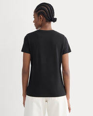 The Slim V-Neck Tee in Essential Cotton | Black