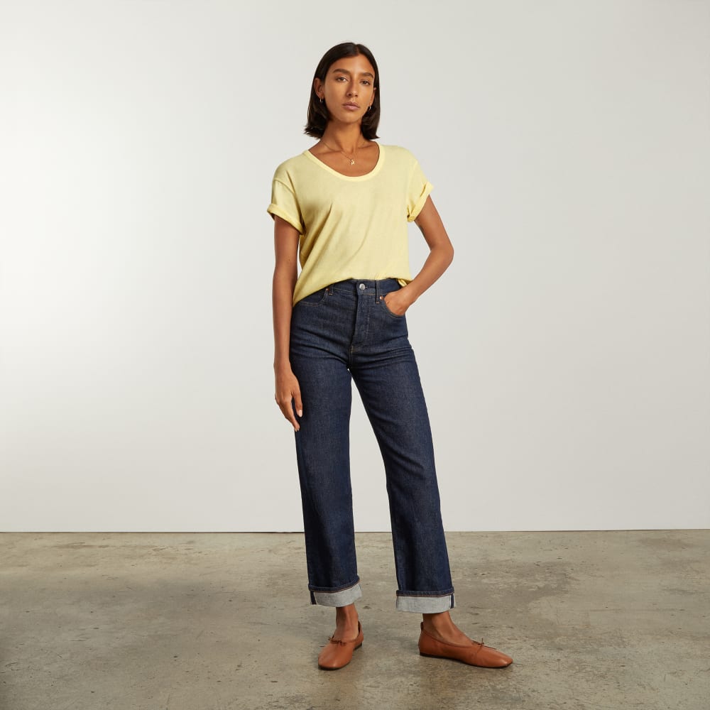 The Air Scoop-Neck Tee | Pastel Yellow